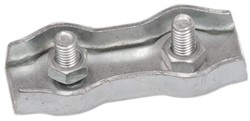 Staaldr.klem plat dubb. 5mm Eenheid type STUK voor diameter draad 5 mm