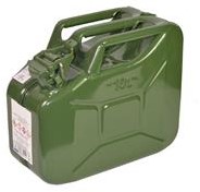 JERRYCAN STAAL             10L Eenheid type	STUK
afmetingen	35 x 16 x 29 cm
inhoud	10 L