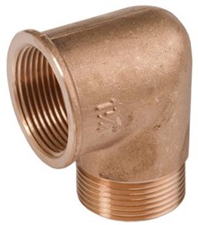 MESSING KNIE 90°  1/2" BI-BU Eenheid type	STUK
1 x binnendraad en 1 x buitendraad	1/2"